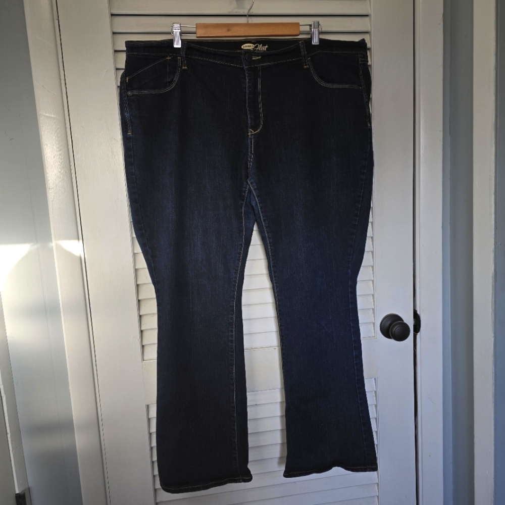 Old Navy Women's Jeans Size 20 Reg The Flirt Boot-Cut Dark Wash Denim Jeans EUC